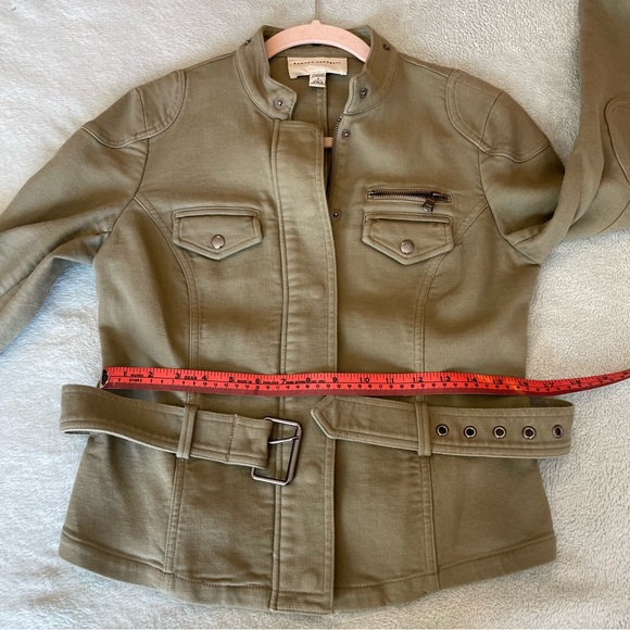 Banana Republic green military inspired cotton blazer/ jacket in size 4 - Picture 2 of 9